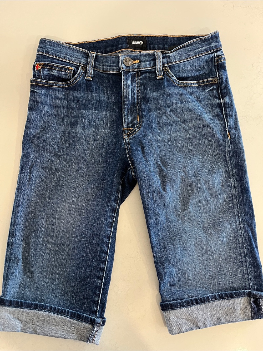 Hudson Blue Denim Bermuda Shorts